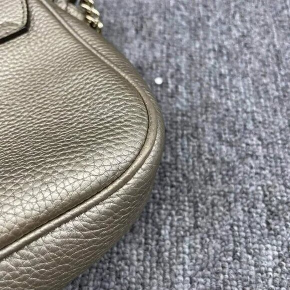 100% Authentic GUCCI Soho Leather Shoulder Bag 468-062324 - Picture 7 of 16